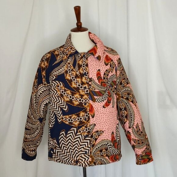 FARM RIO Jacket S Mixed Yawanawa Double Face Reversible Winter - Picture 8 of 16